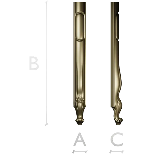 Florentine Scroll Leg - STL 3D model for CNC