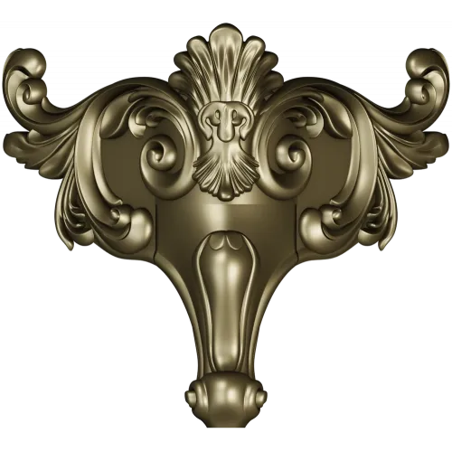Декоративный картуш из аканта - 3D модель STL для ЧПУ