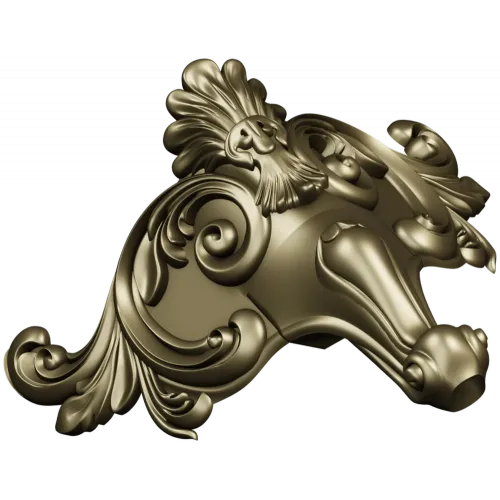 Декоративный картуш из аканта - 3D модель STL для ЧПУ