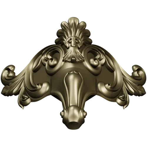 Декоративный картуш из аканта - 3D модель STL для ЧПУ