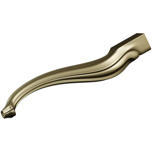Decorative S-Curve Furniture Leg - STL 3D Model for CNC Milling