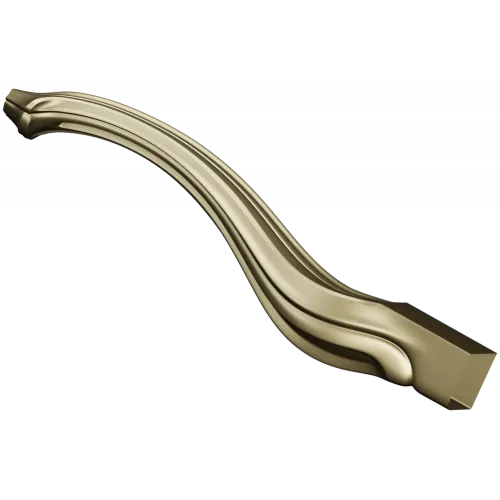 Decorative S-Curve Furniture Leg - STL 3D Model for CNC Milling