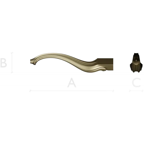 Decorative S-Curve Furniture Leg - STL 3D Model for CNC Milling