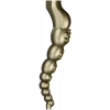 Carved Rosette Bead Baluster STL for CNC