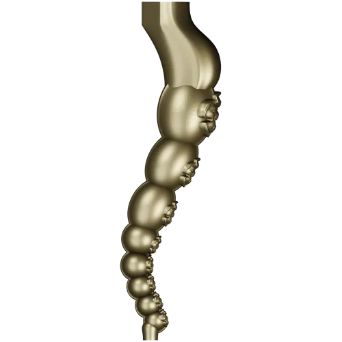 Carved Rosette Bead Baluster STL for CNC