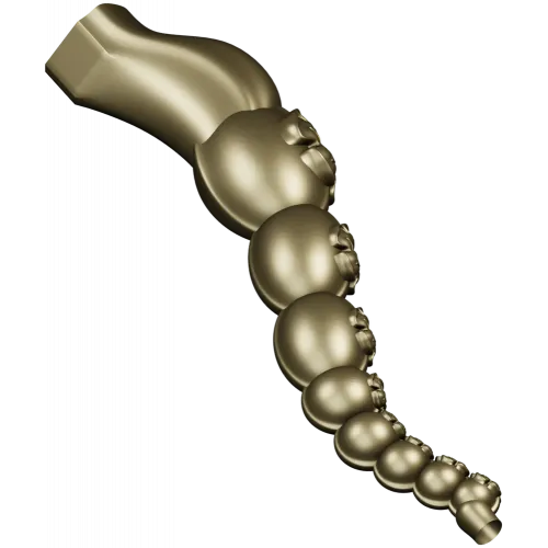 Carved Rosette Bead Baluster STL for CNC
