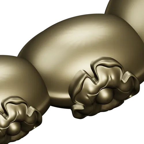 Carved Rosette Bead Baluster STL for CNC