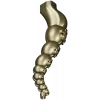 Carved Rosette Bead Baluster STL for CNC