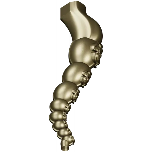 Carved Rosette Bead Baluster STL for CNC