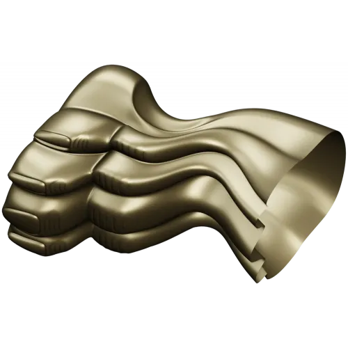 Flowcrest wave baluster - STL 3D model for CNC wood carving