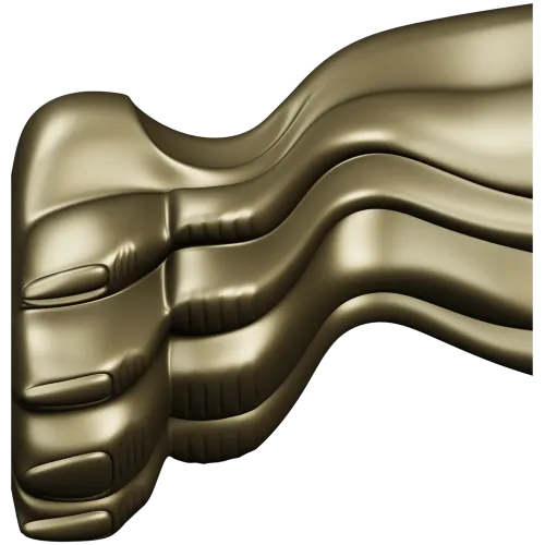 Flowcrest wave baluster - STL 3D model for CNC wood carving