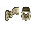 Flowcrest wave baluster - STL 3D model for CNC wood carving