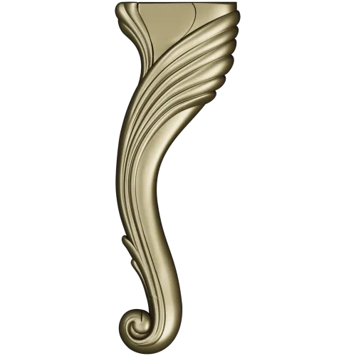 Cabriole Scroll Leg STL for CNC Milling