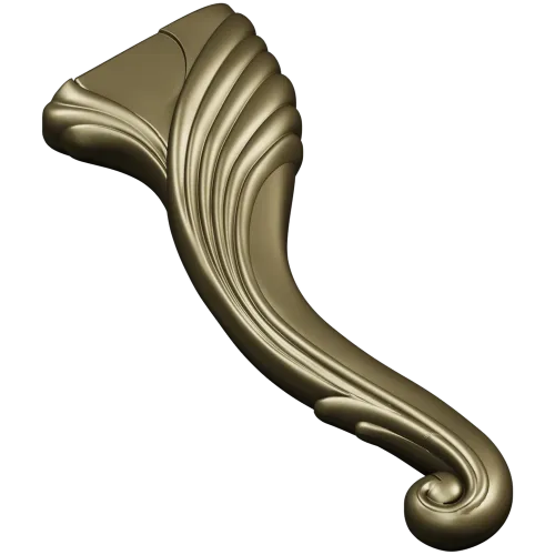 Cabriole Scroll Leg STL for CNC Milling