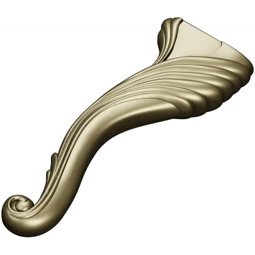 Cabriole Scroll Leg STL for CNC Milling