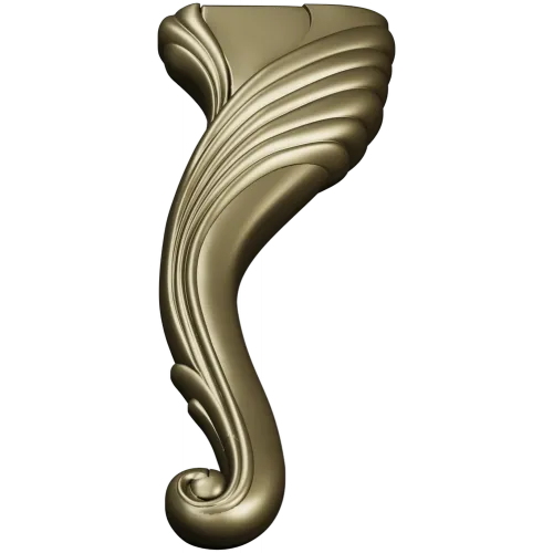 Cabriole Scroll Leg STL for CNC Milling