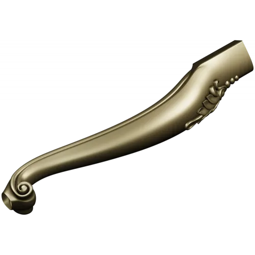 Carved Curved Furniture Leg - STL 3D Model for CNC Milling