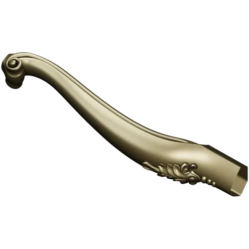Carved Curved Furniture Leg - STL 3D Model for CNC Milling