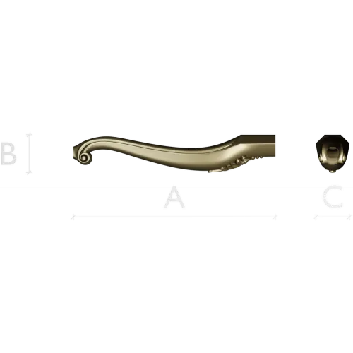 Carved Curved Furniture Leg - STL 3D Model for CNC Milling