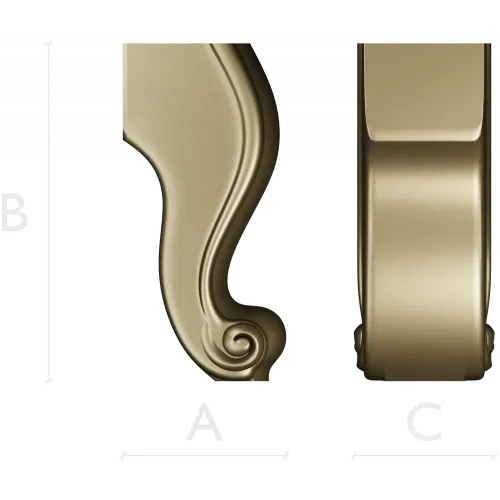 Rococo Cabriole Leg STL 3D model for CNC