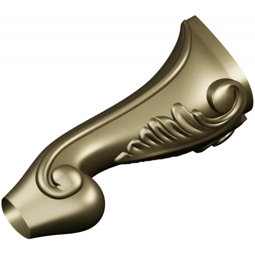 Acanthus Scroll Furniture Leg - STL 3D Model for CNC