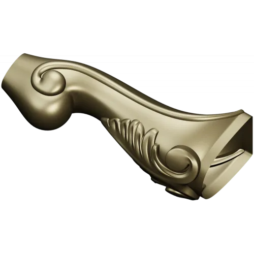 Acanthus Scroll Furniture Leg - STL 3D Model for CNC