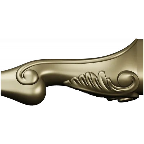 Acanthus Scroll Furniture Leg - STL 3D Model for CNC