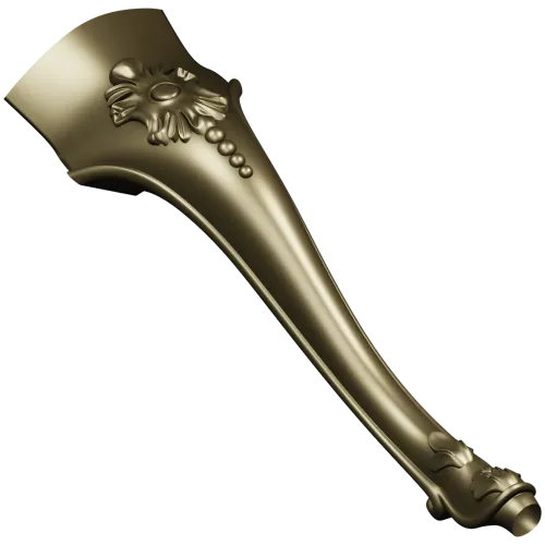 Rococo Floral Cabriole Leg - STL 3D Model for CNC
