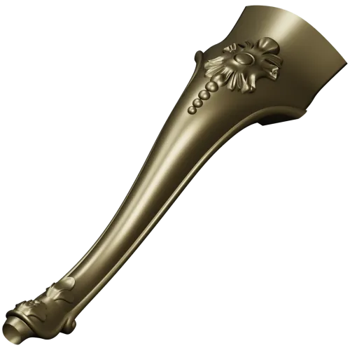 Rococo Floral Cabriole Leg - STL 3D Model for CNC