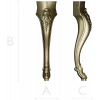 Rococo Floral Cabriole Leg - STL 3D Model for CNC