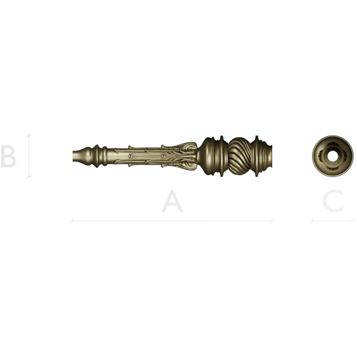 Ornate Twisted Orb Baluster STL for CNC