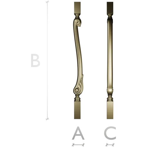 Serpentine Scroll Baluster STL for CNC