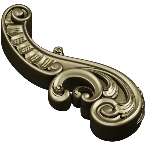 Baroque Acanthus Scroll STL 3D Model for CNC
