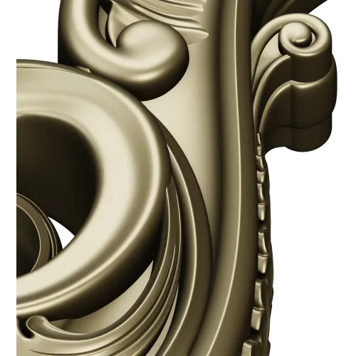Baroque Acanthus Scroll STL 3D Model for CNC