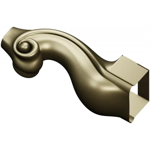 Ornate S-Scroll Baluster STL 3D Model for CNC Milling