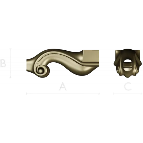 Ornate S-Scroll Baluster STL 3D Model for CNC Milling