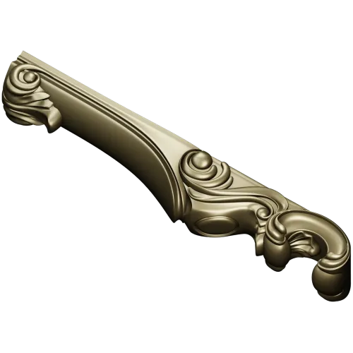 Rococo Acanthus Arm STL for CNC Router