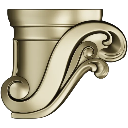 Regal Scroll Corbel - STL 3D model for CNC carving