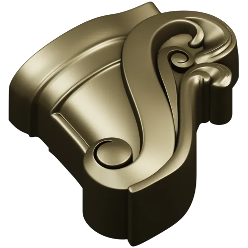 Regal Scroll Corbel - STL 3D model for CNC carving