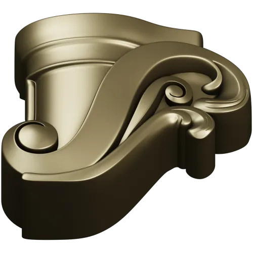 Regal Scroll Corbel - STL 3D model for CNC carving