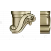 Regal Scroll Corbel - STL 3D model for CNC carving