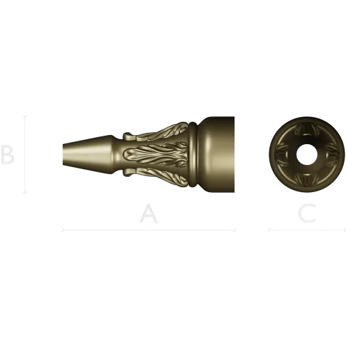 Florentine Acanthus Finial - ornamental baluster STL 3D model for CNC