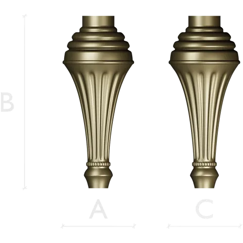 Classic Fluted Baluster STL - CNC Ready 3D Model