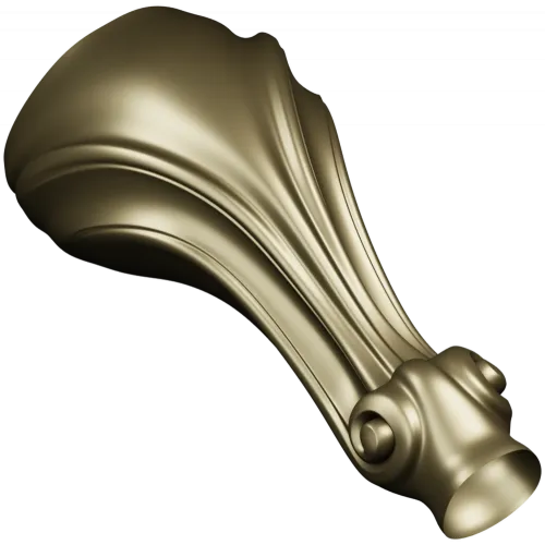 Ornate Shell & Scroll Furniture Leg - STL 3D Model for CNC