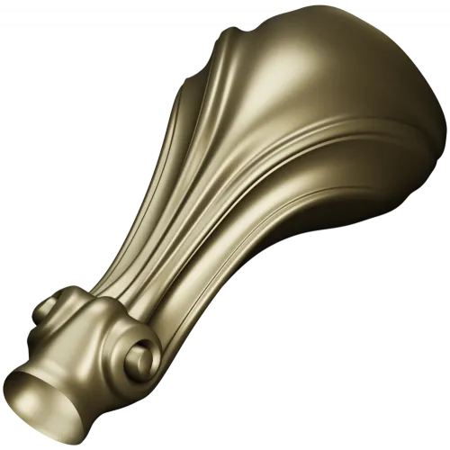 Ornate Shell & Scroll Furniture Leg - STL 3D Model for CNC
