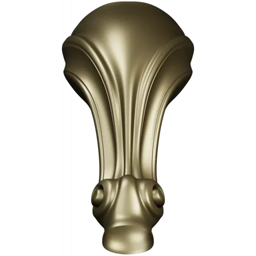 Ornate Shell & Scroll Furniture Leg - STL 3D Model for CNC