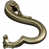 Acanthus S-Scroll - detailed STL 3D model for CNC decorative bracket
