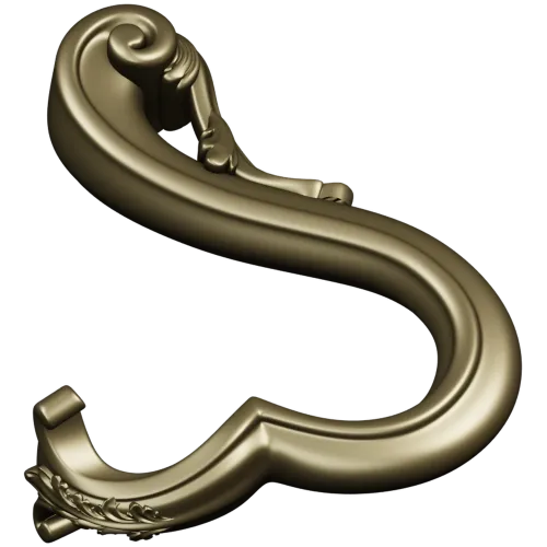 Acanthus S-Scroll - detailed STL 3D model for CNC decorative bracket