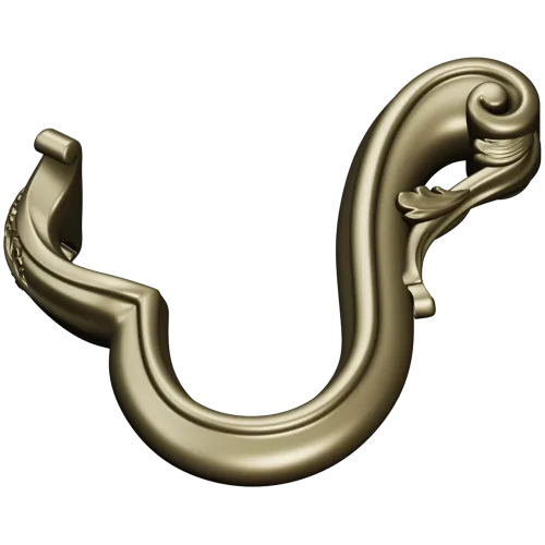 Acanthus S-Scroll - detailed STL 3D model for CNC decorative bracket