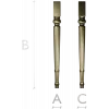 Tapered Fluted Baluster - STL 3D Model for CNC